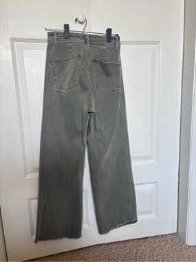pistola Olive Green Wide-Leg High-Rise Jeans
